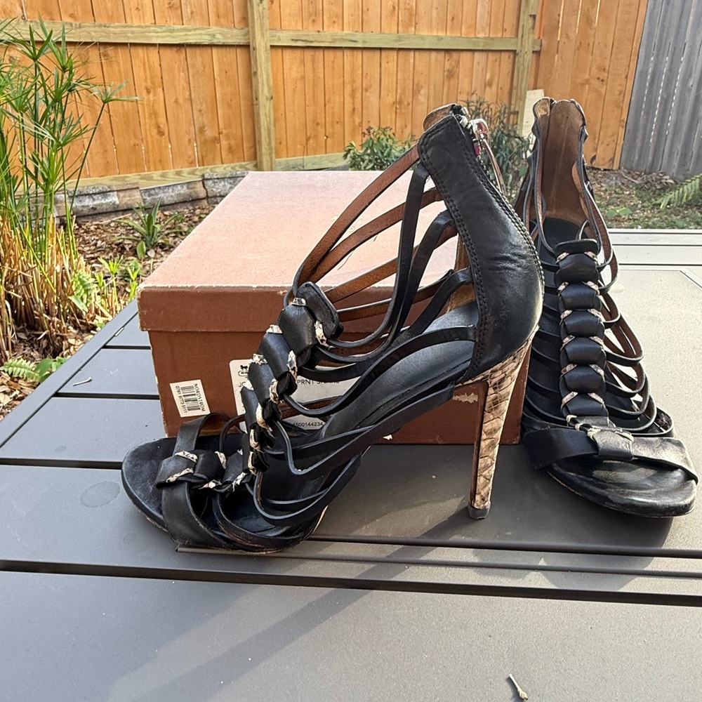 Coach Black Elegant Strappy Heels - Picture 2 of 3